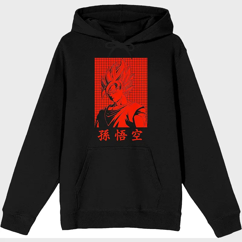 Dragon Ball Inspired Black Graphic Hoodie