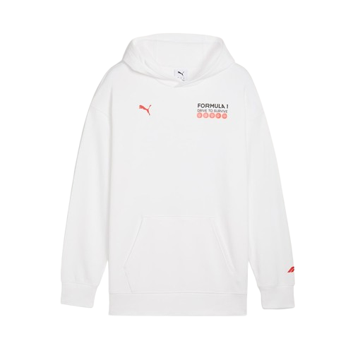 Formula 1 Inspired White Graphic Hoodie