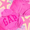 Gap Inspired Hot Pink Cropped Hoodie