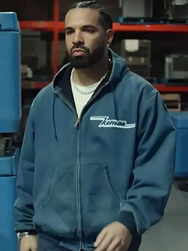 Drake Iceman Zip Up Hooded Jacket