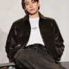 Jungkook Black Leather Jacket
