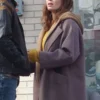 Disclosure Day Emily Blunt grey wool coat for everyday wear